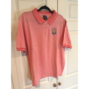 RARE Deadstock Vintage Looney Tunes Pink Golf Polo Shirt Tweety Bird Acme 90s